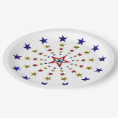 愛国星のパターン紙プレート ペーパープレート (アングル)