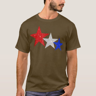 愛国星スパークル赤白青アメリカン4t tシャツ