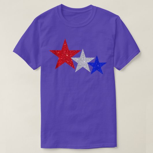 愛国星スパークル赤白青アメリカン4t tシャツ (デザイン正面)