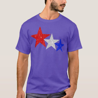 愛国星スパークル赤白青アメリカン4t tシャツ
