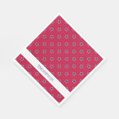 愛国星赤白青名7月4日バー スタンダードランチョンナプキン (角)