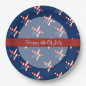 愛国星7月4日紙プレート ペーパープレート (正面)