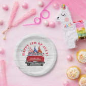 愛国格言ヴィンテージレッドトラック7月4日 ペーパープレート (パーティー)