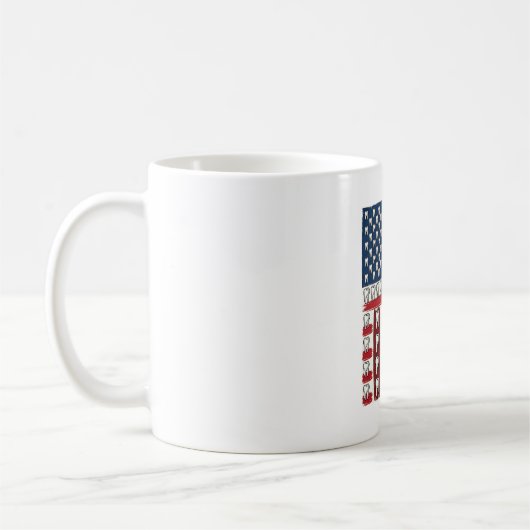 愛国歯科医の歯の旗 コーヒーマグカップ (左)