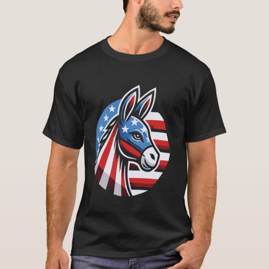 愛国民主ロバ Tシャツ (正面)