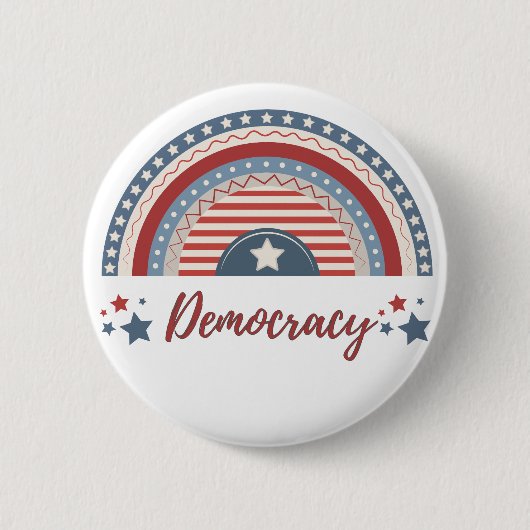 愛国民主主義の政治的抵抗 缶バッジ (正面)