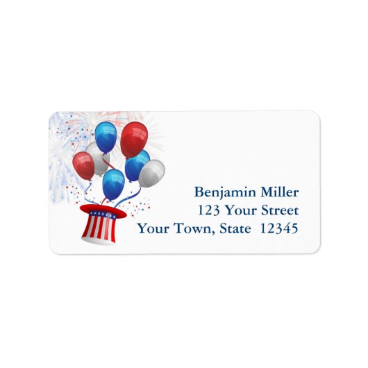 愛国気球 ラベル (正面)