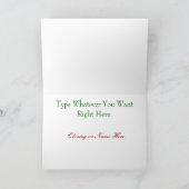 愛国水カラークリスマスカード – バージョン。8 シーズンカード (内部)