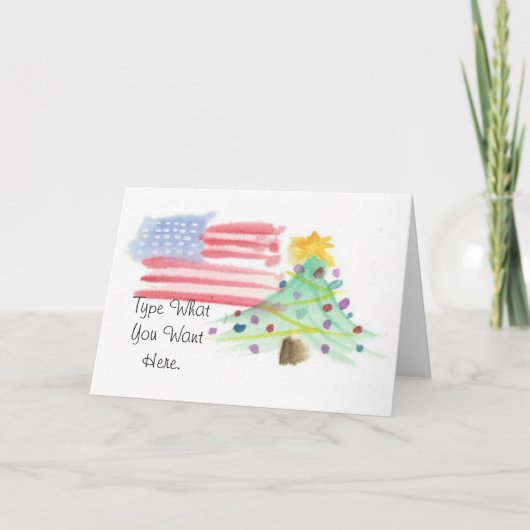 愛国水カラークリスマスカード – バージョン。9 シーズンカード (正面)