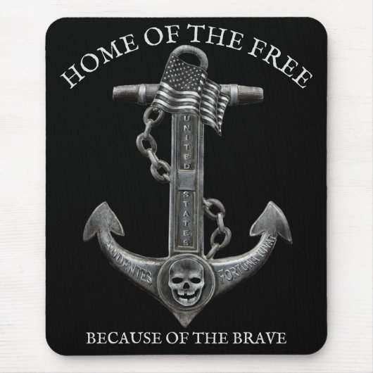 愛国海賊航海のいかり国旗 マウスパッド (正面)