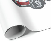 愛国消防車アメリカ国旗ビンテージTシャツ_1 ラッピングペーパー (ロールコーナー)