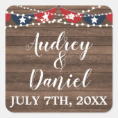 愛国照明7月4日バ結婚ナーズ スクエアシール (正面)