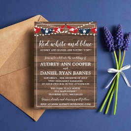 愛国照明7月4日バ結婚ナーズ 招待状