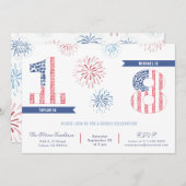 愛国爆竹キッズ共同誕生日パーティー 招待状 (正面/裏面)