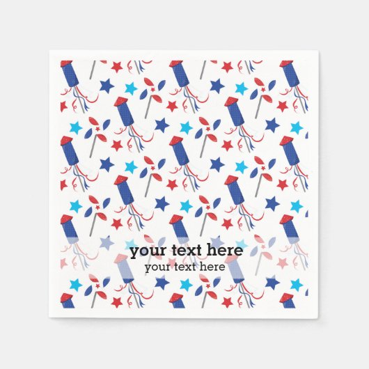 愛国爆竹 スタンダードカクテルナプキン (正面)