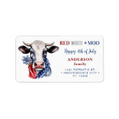 愛国牛第4位の7月ファーム差出人住所 ラベル (正面)