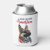 愛国犬とドイツの羊飼い 缶クーラー (缶正面)