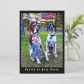 愛国犬と花火の独立記念日パーティー カード (スタンド正面)