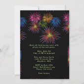 愛国犬と花火の独立記念日パーティー カード (裏面)