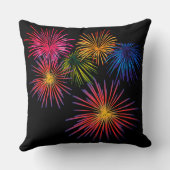 愛国犬と花火20 x 20装飾用クッション クッション (裏面)