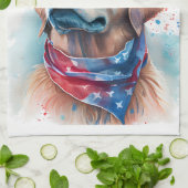 愛国犬ゴールデンレトリバー キッチンタオル (折り畳み)