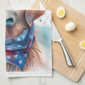 愛国犬ゴールデンレトリバー キッチンタオル (四つ折り)