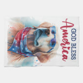 愛国犬ゴールデンレトリバー キッチンタオル (横)