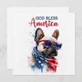 愛国犬フランスの- 7月4日 シーズンカード (正面/裏面)