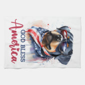 愛国犬ロットワイラー キッチンタオル (横)