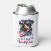 愛国犬ロットワイラー 缶クーラー (缶正面)