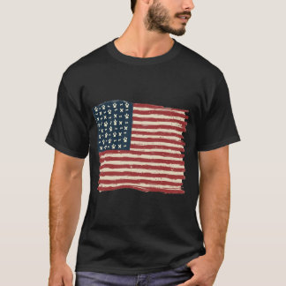 愛国犬愛米国国旗 Tシャツ