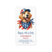 愛国犬赤白青差出人住所 ラベル (正面)