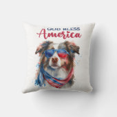 愛国犬 – オーストラリアの羊飼い クッション (裏面)