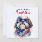 愛国犬 – シーズー(犬)Tzu 7月4日 シーズンカード (正面)