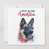 愛国犬 – ドイツ羊飼い7月カード4日 シーズンカード (正面)