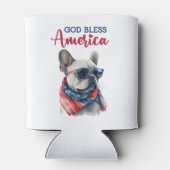 愛国犬 – ブフランスのルドッグ 缶クーラー (裏面)