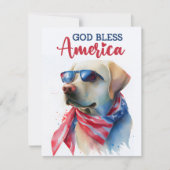 愛国犬 – ラブラドールレトリバー7月4日カード シーズンカード (正面)