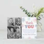 愛国独立記念日の花火双生写真 サンキューカード (スタンド正面)