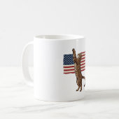 愛国猫アメリカ国旗ヴィンテージベクター デザイン_ コーヒーマグカップ (正面左)