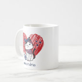 愛国猫モノグラム コーヒーマグカップ (正面左)