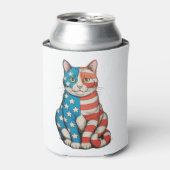 愛国猫 4th Of July 250周年記念日 缶クーラー (缶正面)