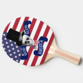 愛国的おもしろいなアメリカ人 卓球ラケット (横)