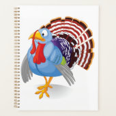 愛国的おもしろいな羽を持つ青い漫画のトルコ プランナー手帳 (正面)