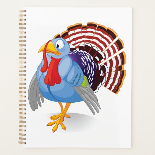 愛国的おもしろいな羽を持つ青い漫画のトルコ プランナー手帳 (正面)