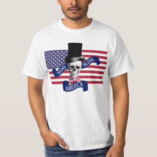 愛国的おもしろいアメリカ人 Tシャツ (正面)