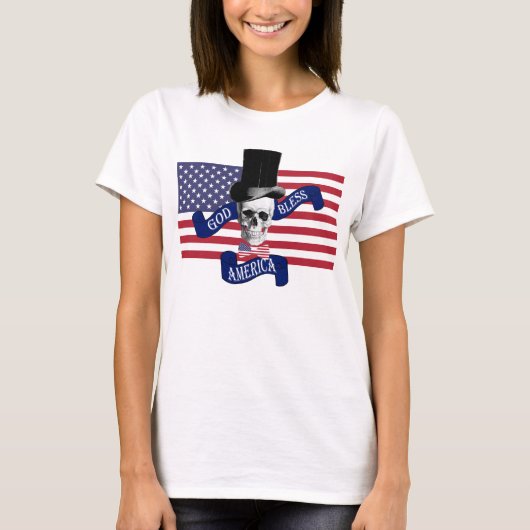 愛国的おもしろいアメリカ人 Tシャツ (正面)