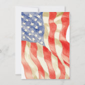 愛国的おもしろいトランプ誕生祝い 招待状 (裏面)