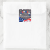 愛国的お祝い スクエアシール (バッグ)