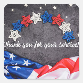 愛国的お祝い スクエアシール