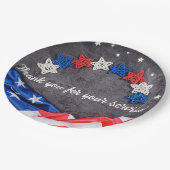 愛国的お祝い ペーパープレート (アングル)